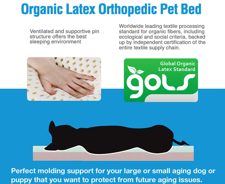 Organic Latex Orthopedic Dog Bed